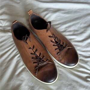 Ecco Men's Brown Leather Sneakers